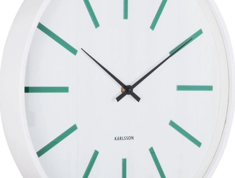 Karlsson Arruga Retro Wandklok | Ø40cm | Retro green w. wit