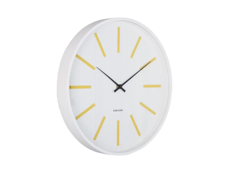 Karlsson Arruga Retro Wandklok | Ø40cm | Citrine yellow w. wit
