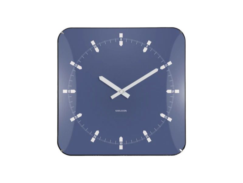 Karlsson Sucinto Dome Wandklok | 35x35x4.5cm | Navy blauw