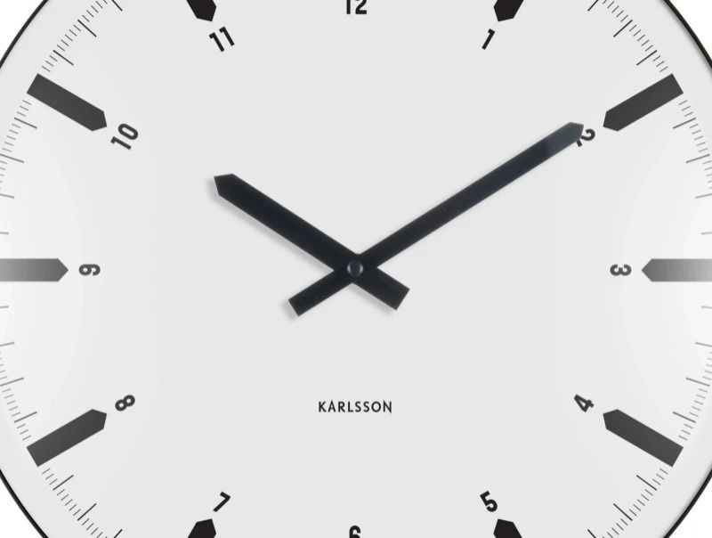 Karlsson Realista Dome Wandklok | Ø35cm | Wit