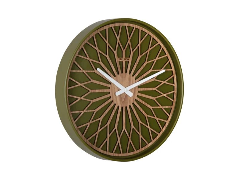 Karlsson Girasol Wandklok | Ø40.6cm | Luxury groen