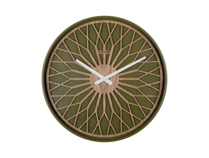 Karlsson Girasol Wandklok | Ø40.6cm | Luxury groen