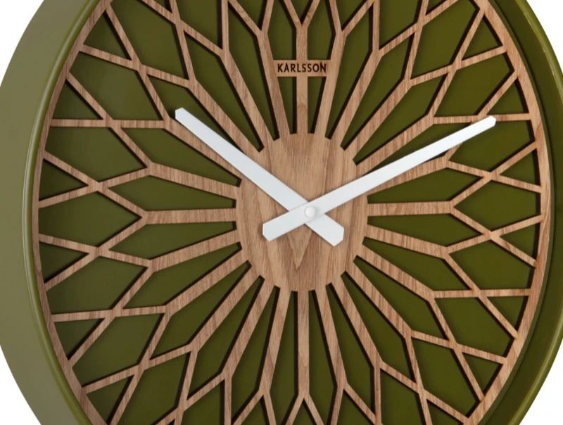 Karlsson Girasol Wandklok | Ø40.6cm | Luxury groen