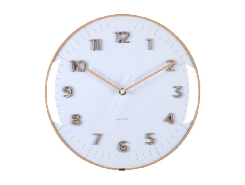 Karlsson Esencia Dome Wandklok | Ø30cm | Wit
