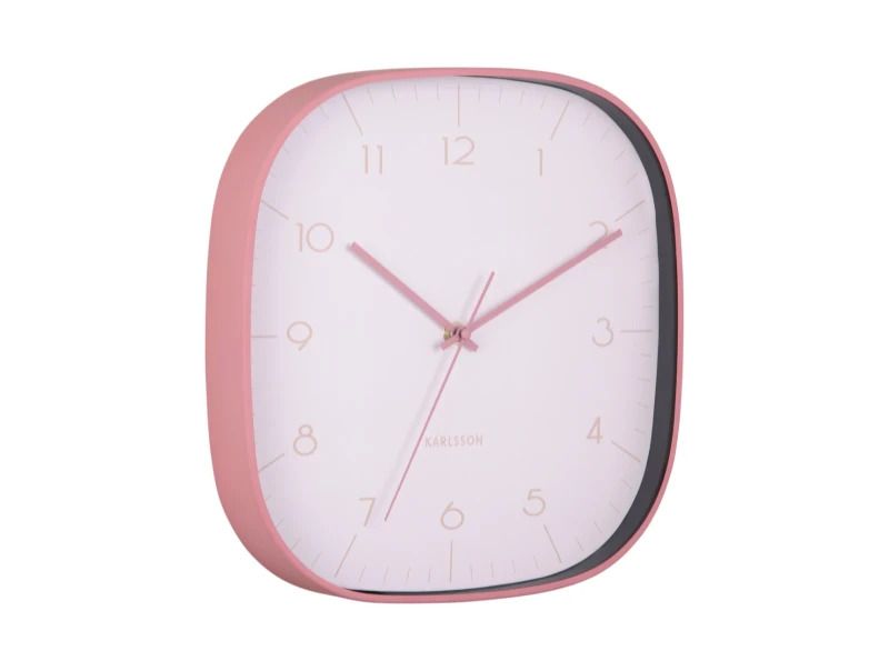 Karlsson Grato Cuadrado Wandklok | 29x29x4.3cm | Rose tan & soft roze