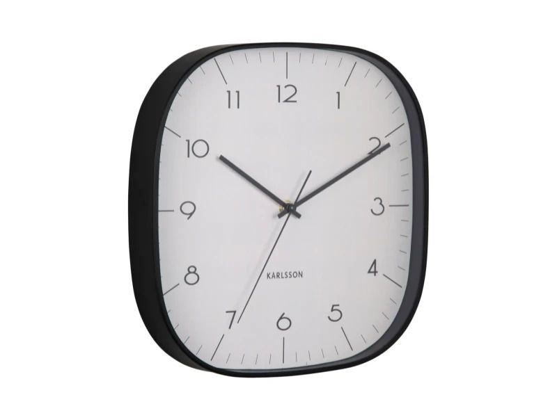 Karlsson Grato Cuadrado Wandklok | 29x29x4.3cm | Warm grey w. zwart