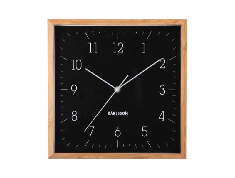 Karlsson Neat Cuadrado Wandklok | 29.2x29.2x4.5cm | Zwart