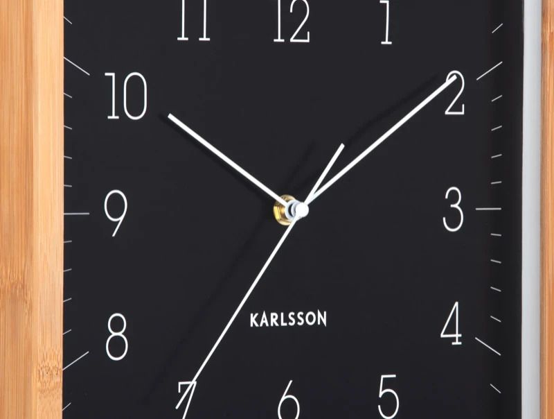 Karlsson Neat Cuadrado Wandklok | 29.2x29.2x4.5cm | Zwart
