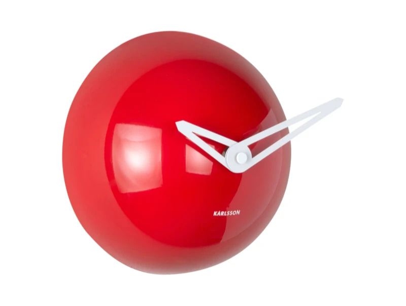 Karlsson Cool Retro Cap Wandklok | Ø15cm | Bright scarlet rood