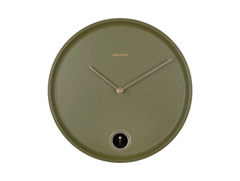 Karlsson Esencia Cuckoo Wandklok | Met Koekoeksklok | Ø30cm | Luxury groen