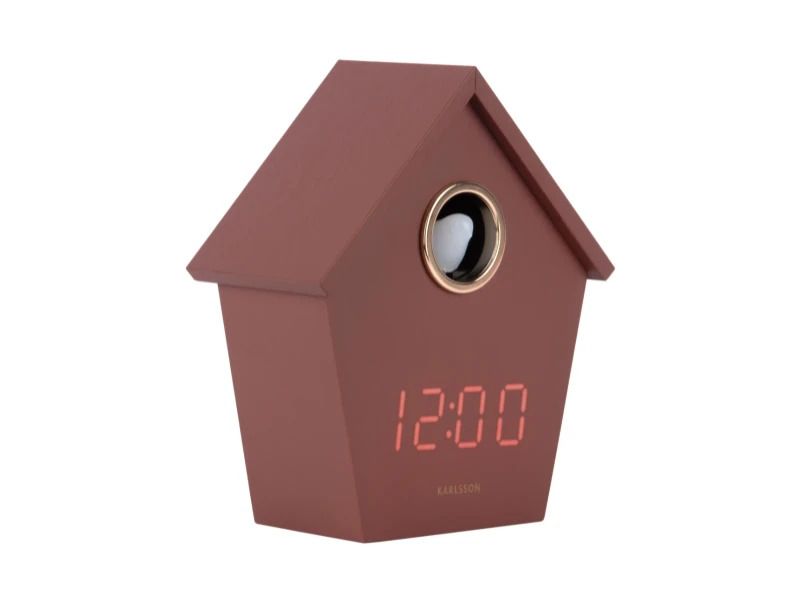 Karlsson Riqueza Cuckoo LED Wekker | Met Koekoeksklok | 13x15.3x6.8cm