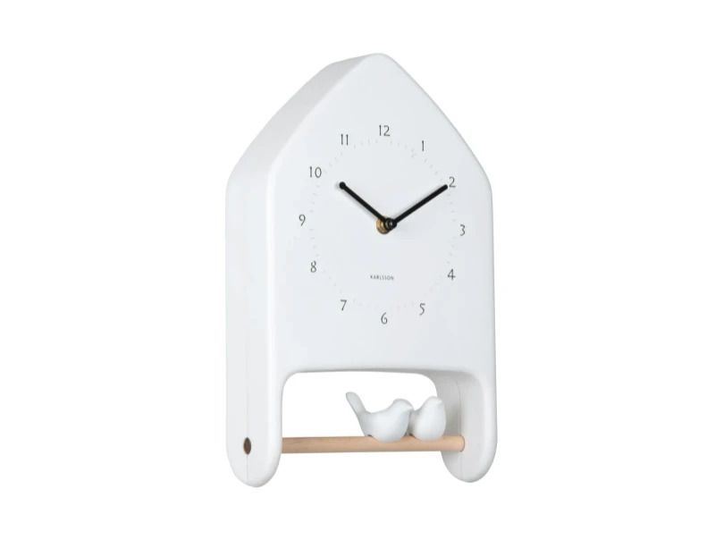 Karlsson Love Birds Wandklok | 20x32x7.1cm | Wit
