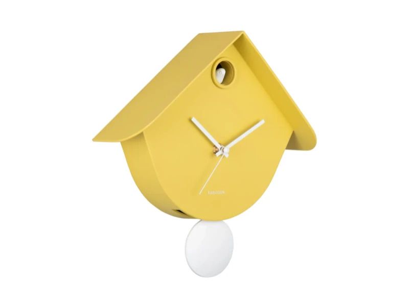 Karlsson Cool Retro Cuckoo Wandklok | Met Koekoeksklok | 25.5x25.8x7.5cm