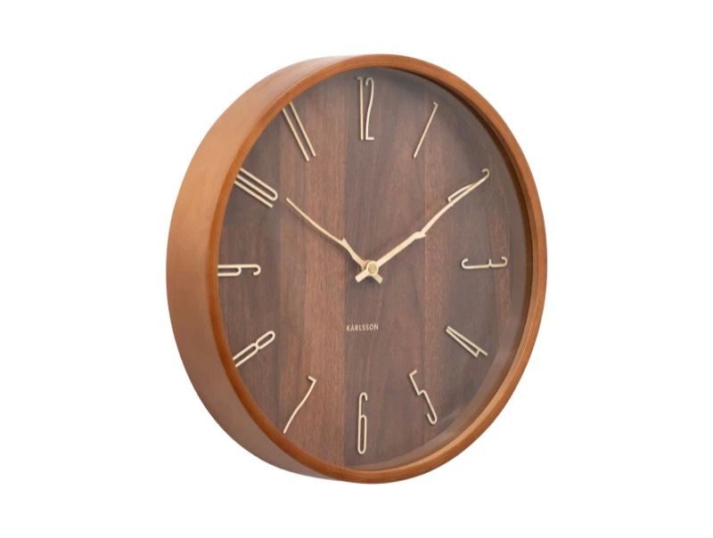 Karlsson Rama Wandklok | Ø30cm | Dark hout