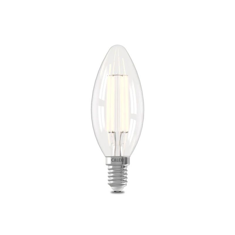 Calex Smart Kaars B35 Helder Straight filament 220-240V 4,9W 470lm 1800-3000K E14 dimbaar via app