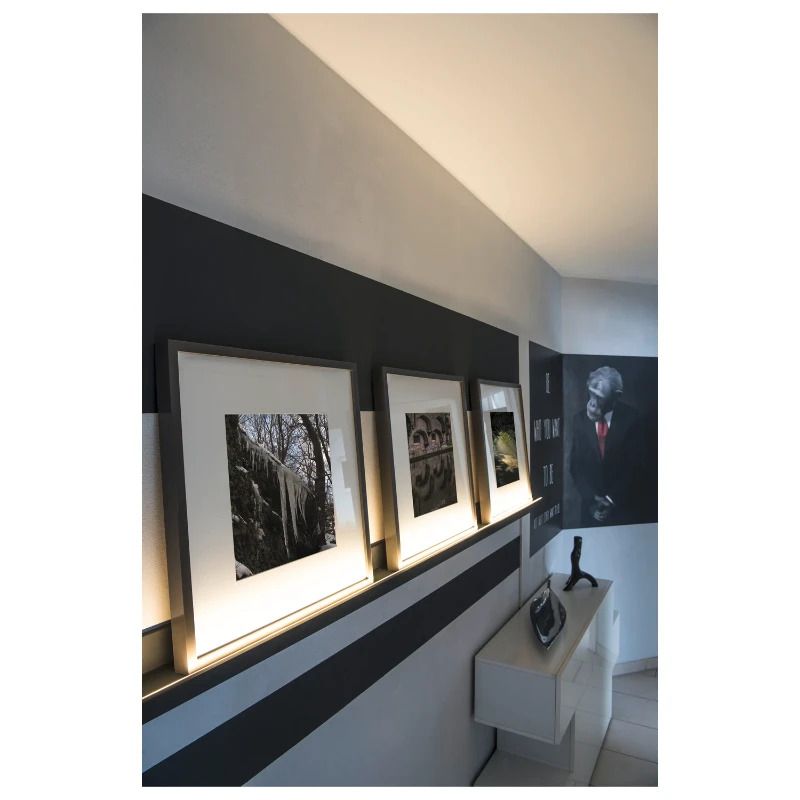 SLV Onderdeel | GRAZIA 10 LED opbouwprofiel | geribbeld | 45° montageklem zichtbaar | 2 s