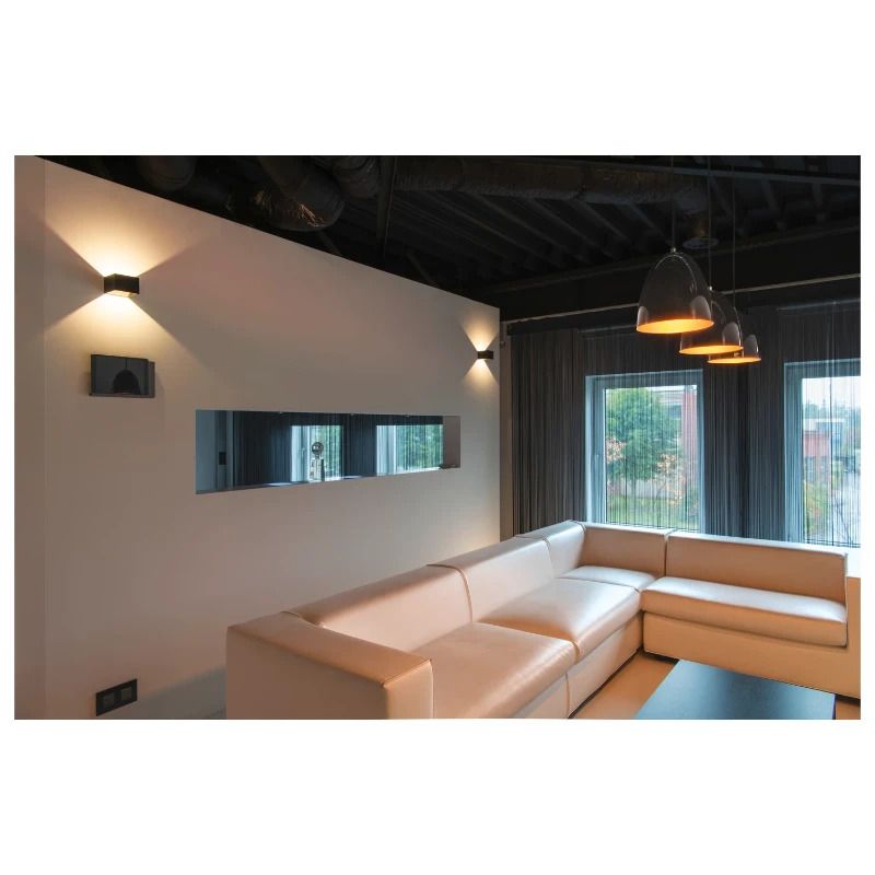 SLV LED Wandlamp | 11W 2000K 430lm 920 | IP20 Dimbaar Zwart | LOGS