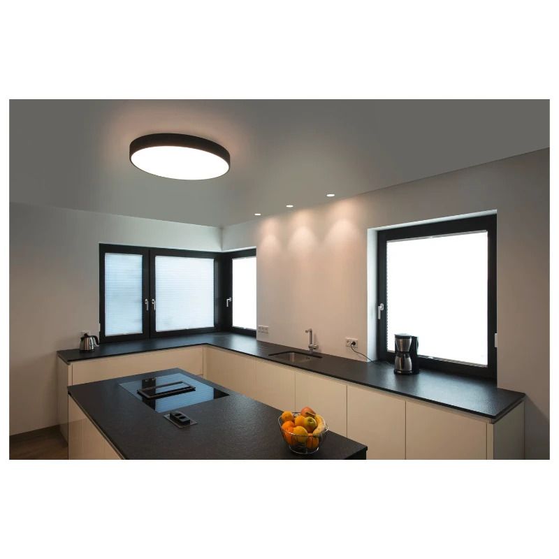 SLV LED Plafond- Wandlamp | 37W 3000K/4000K 4470lm 830/840 | IP20 DALI Dimbaar Zwart | MEDO