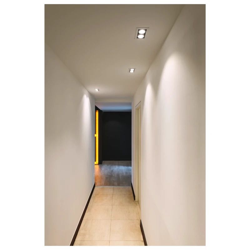 SLV LED Inbouwarmatuur Vierkant | 14W 3000K 1290lm 830 IP20 | Dimbaar | KADUX