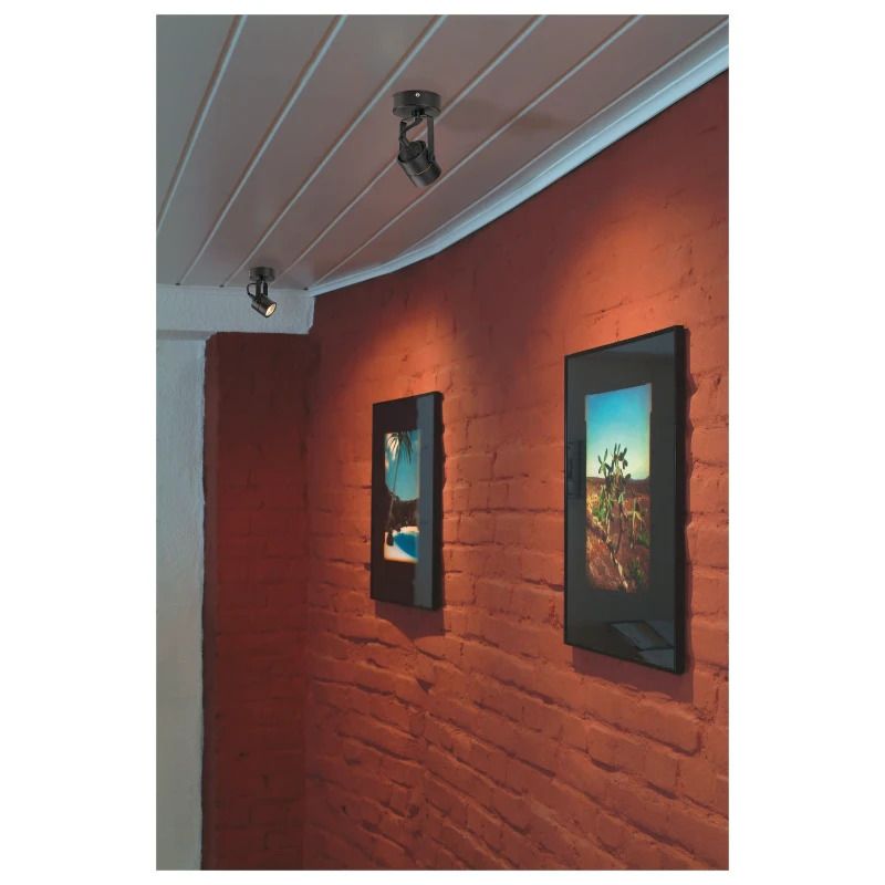 SLV LED Plafond- Wandlamp | 1X GU10 Max 50W | IP20 Dimbaar Zwart | SPOT 79