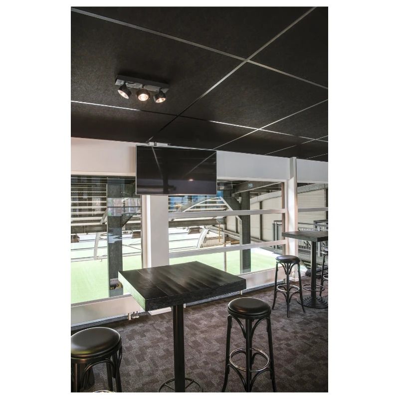 SLV LED Plafond- Wandlamp | 47W 3000K 3000lm 830 | IP20 Dimbaar Zwart | KALU