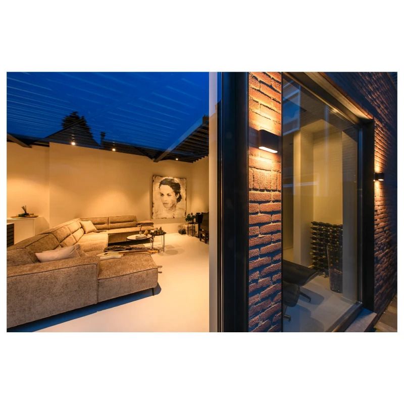 SLV LED Wandlamp | 5.7W 2700K/3000K 560lm 827/830 | IP65 Zwart | OVAL