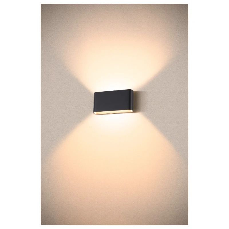 SLV LED Wandlamp | 9.3W 2700K/3000K 860lm 827/830 | IP65 Zwart | OVAL