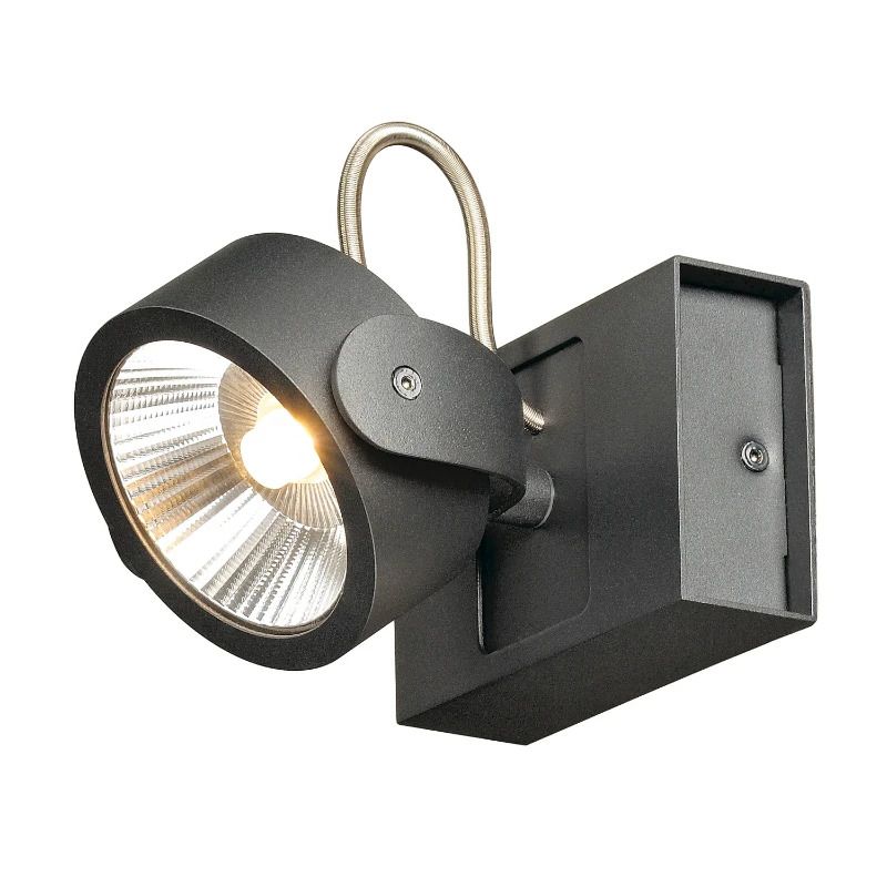 SLV LED Plafond- Wandlamp | 17W 3000K 1000lm 830 | IP20 Dimbaar Zwart | KALU