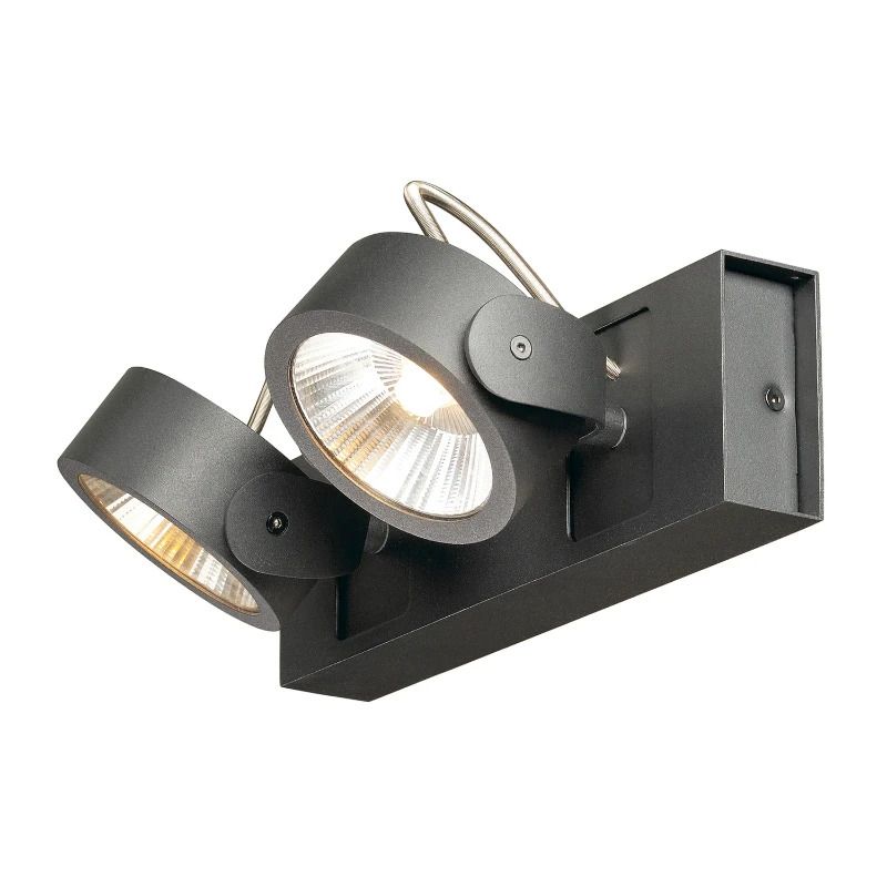 SLV LED Plafond- Wandlamp | 31W 3000K 2000lm 830 | IP20 Dimbaar Zwart | KALU
