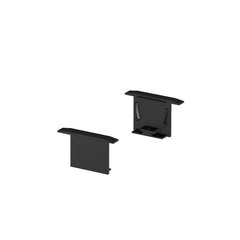 SLV Onderdeel | GRAZIA 20 inbouwprofiel eindkappen | 2 stks. | zwart