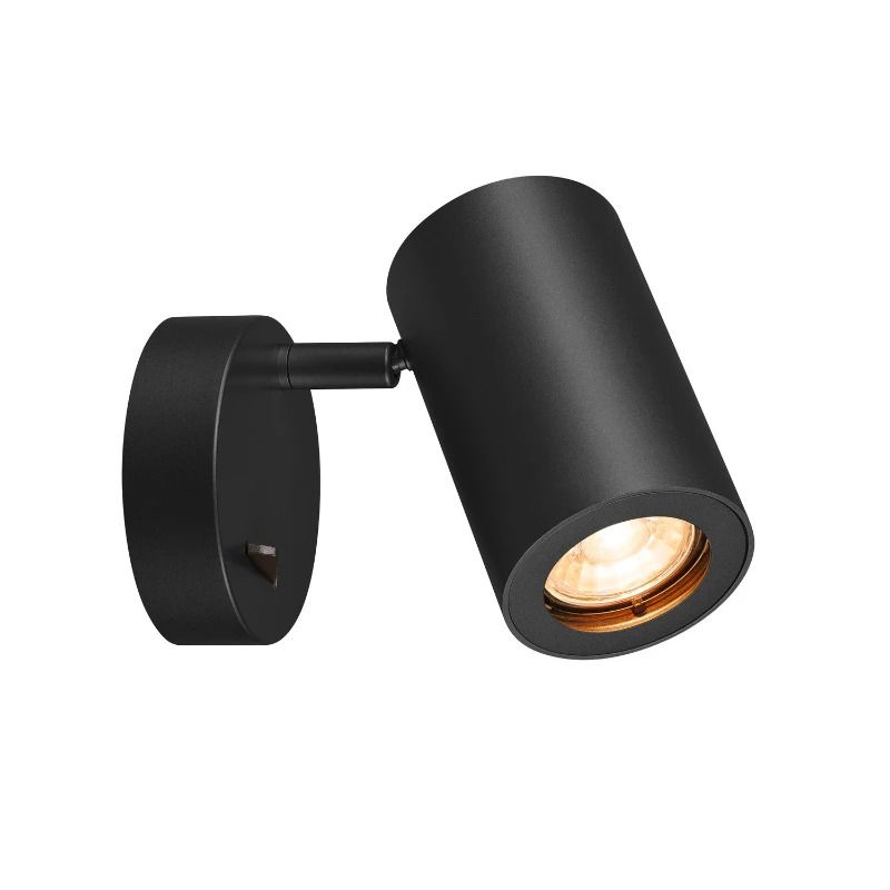 SLV LED Wandlamp | 1X GU10 Max 50W  | IP20 Dimbaar Zwart | ENOLA