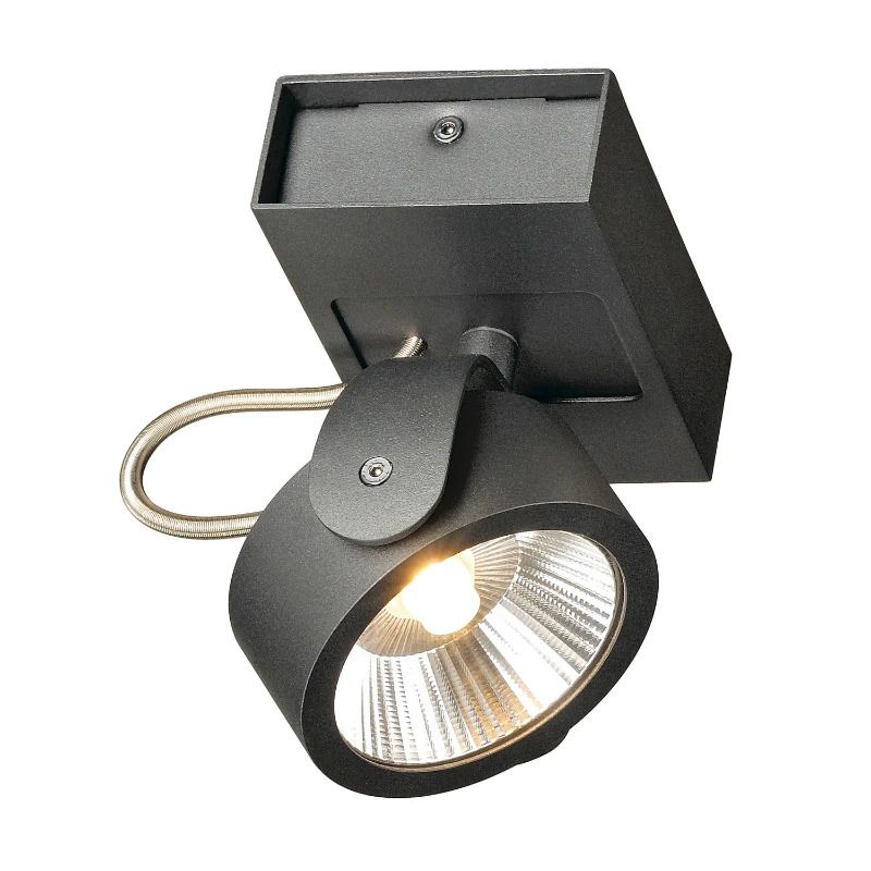 SLV LED Plafond- Wandlamp | 17W 3000K 1000lm 830 | IP20 Dimbaar Zwart | KALU
