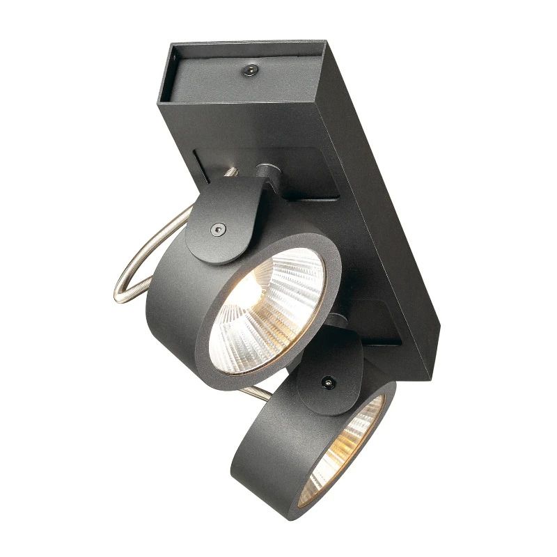 SLV LED Plafond- Wandlamp | 31W 3000K 2000lm 830 | IP20 Dimbaar Zwart | KALU