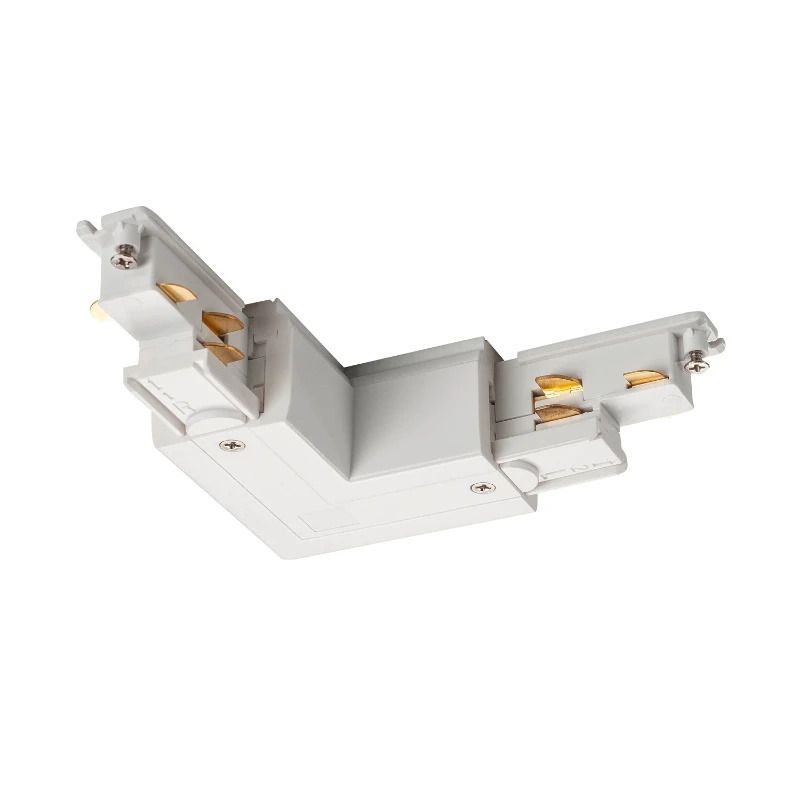 SLV Onderdeel | S-TRACK L-verbinder aarde buiten, DALI, PHASE, wit | S-TRACK SYSTEM