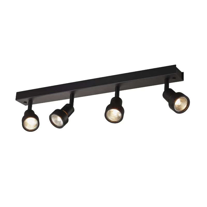 SLV LED Plafond- Wandlamp | 4X GU10 Max 50W | IP20 Dimbaar Zwart | PURI