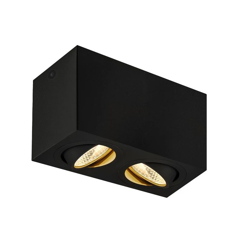 SLV LED Plafondlamp | 14W 3000K 1300lm 830 | IP20 Zwart | TRILEDO
