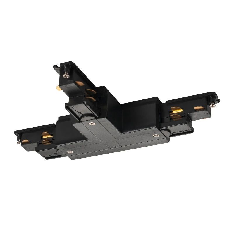 SLV Onderdeel | S-TRACK T-verbinder aarde buiten, rechts, DALI, PHASE, zwart | S-TRACK SYSTEM