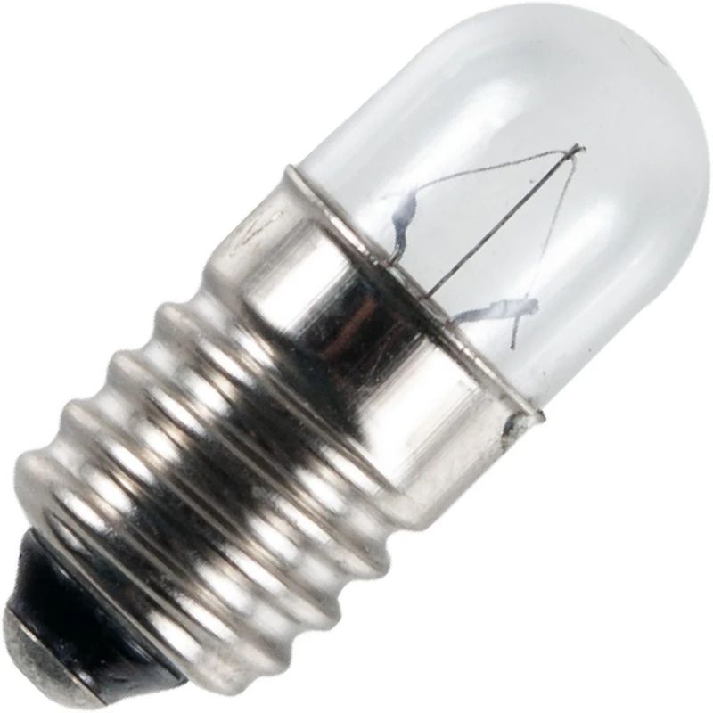 Schiefer E10 Gloeilamp | 0.6W 12V 50mA 2500K | 9x23mm | 10 stuks