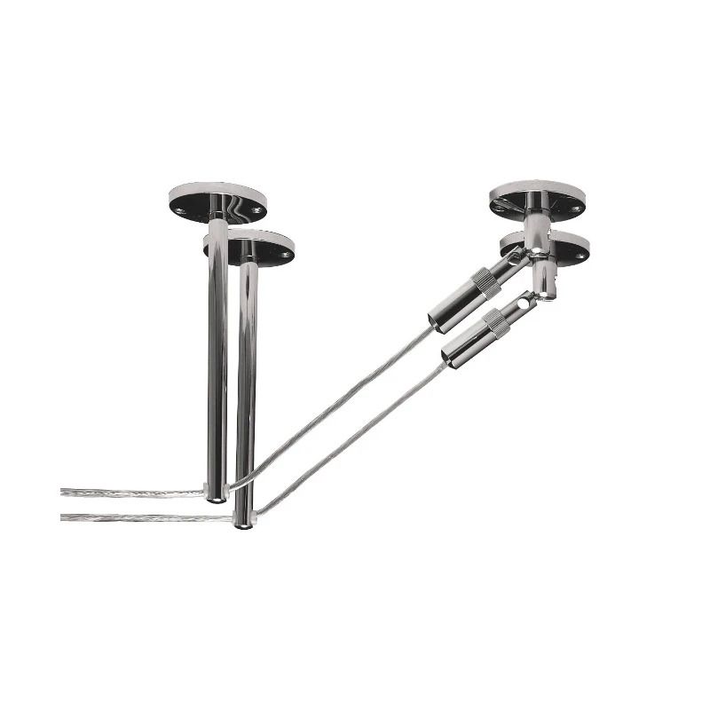 SLV Onderdeel | Omkering lang voor 12V draadsysteem | chroom | 2 stuks | 16cm