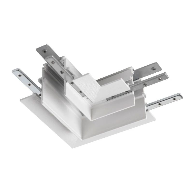 SLV Onderdeel | L-verbinder mechanisch | 48V TRACK | voor inbouwrail diep | links | wit