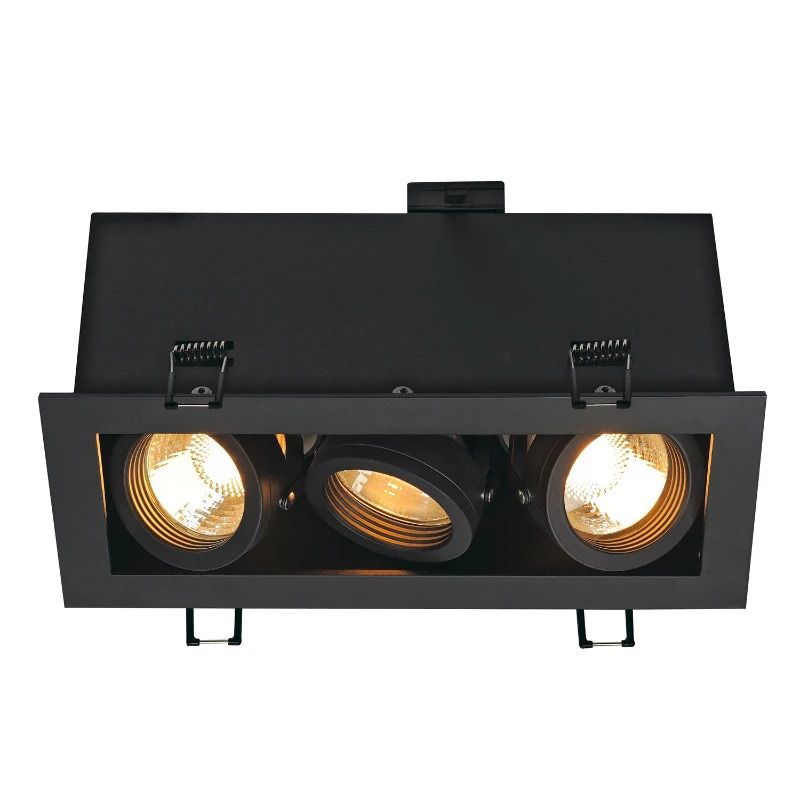 SLV LED Inbouwarmatuur Vierkant | 3X GU10 Max 50W IP20 | Dimbaar | KADUX