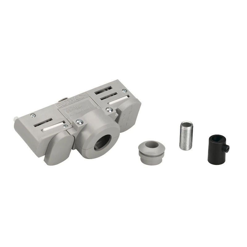 SLV Onderdeel | EUTRAC 3-fasen spanningsrailadapter, grijs incl. bevestigingstoebehore | EUTRAC SYSTEM