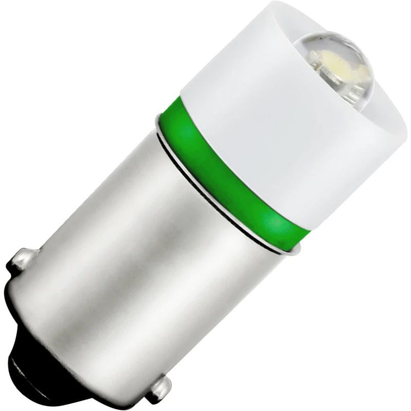 Schiefer BA9s LED Lamp | 0.56W 28V 20mA Groen | 10x23.5mm | 10 stuks