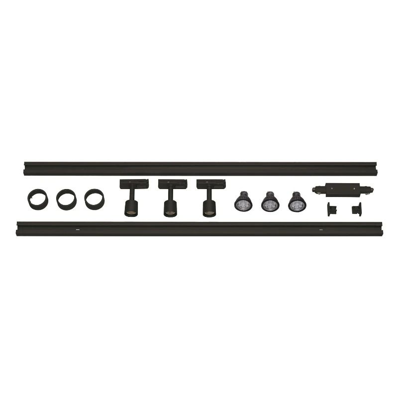 SLV LED Armatuur | 3X GU10 Max 4.3W 2956lm | IP20 Dimbaar Zwart | PURI