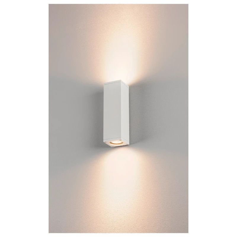 SLV LED Up-Downlighter | 2X GU10 Max 35W | IP44 Dimbaar Wit | THEO
