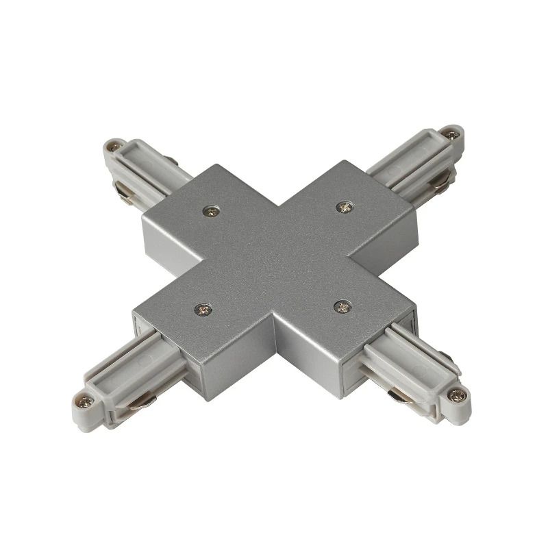 SLV Onderdeel | X-verbindingsdeel voor 1-fase-hoogvolt spanningsrail, opbouwversie zil | 1~ SYSTEM