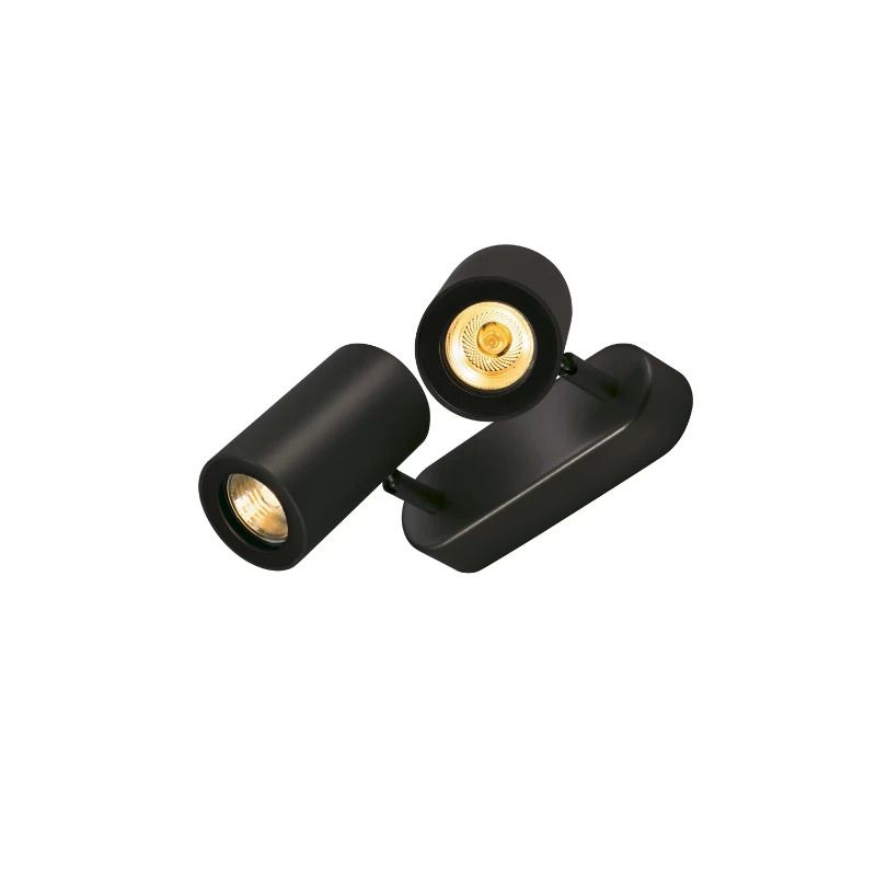 SLV LED Plafond- Wandlamp | 2X GU10 Max 50W | IP20 Dimbaar Zwart | ENOLA