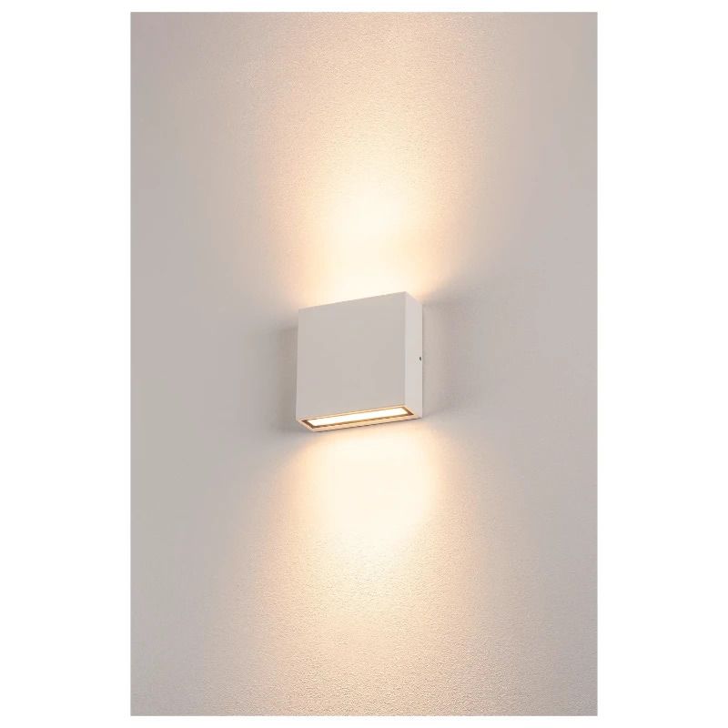 SLV LED Wandlamp | 8.2W 3000K 640lm 830 | IP54 Wit | QUAD