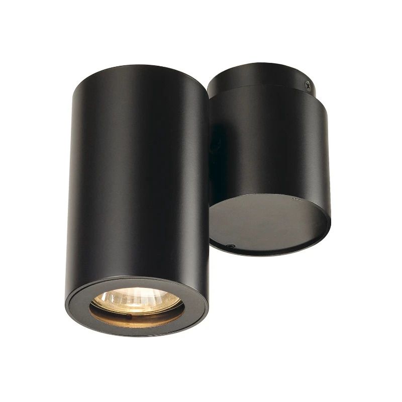 SLV LED Plafond- Wandlamp | 1X GU10 Max 50W | IP20 Dimbaar Zwart | ENOLA