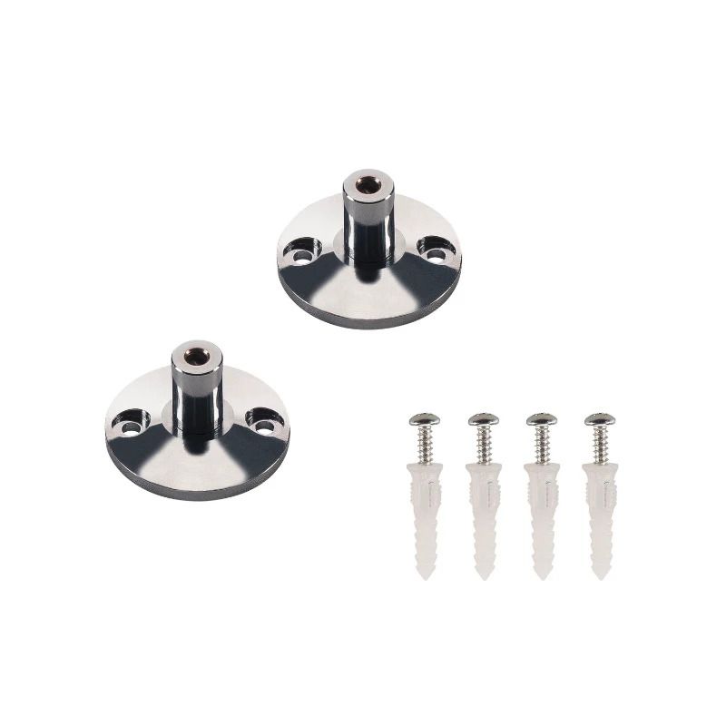SLV Onderdeel | Wandhouder voor 12V draadsysteem | chroom | 2 stuks | 3cm